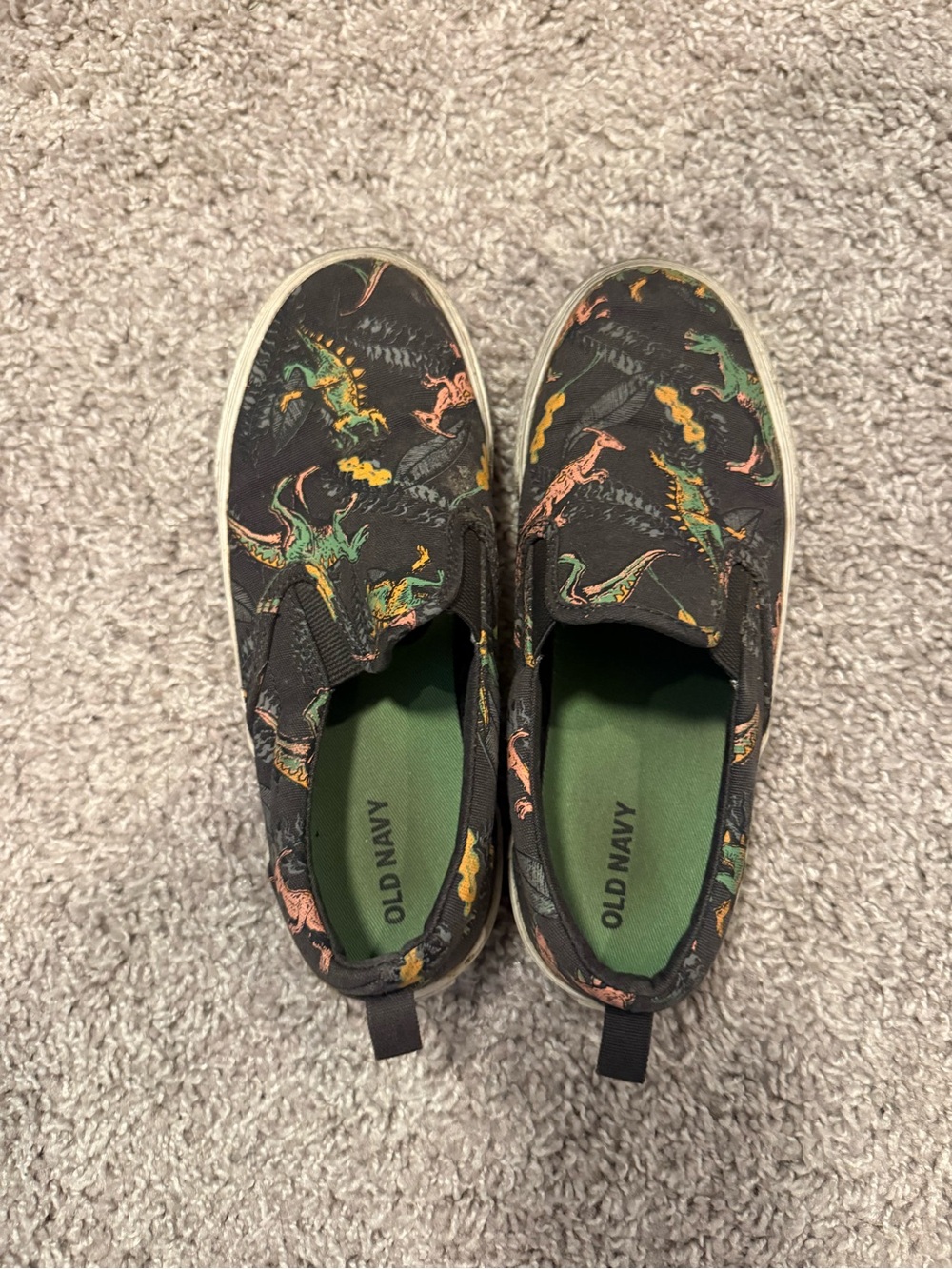 Old Navy Black Dinosaur Slip-On Sneakers for Kids - Picture 2 of 6